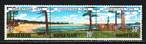 Норфолк, 1979, Рождество, Ландшафты, 3 марки сцепка
